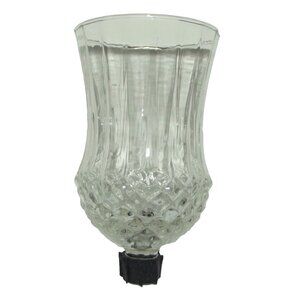 Vintage Home Interiors Diamond Crystal Glass Votive Cup Candle Holder 4.5"